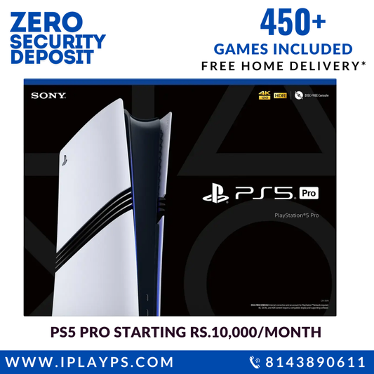 PS5 PRO for Rental with 1 Controller & 450+ Games