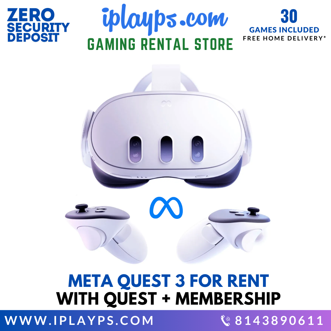 META QUEST 3 for Rent with 30+ VR Games & Quest+ Membership