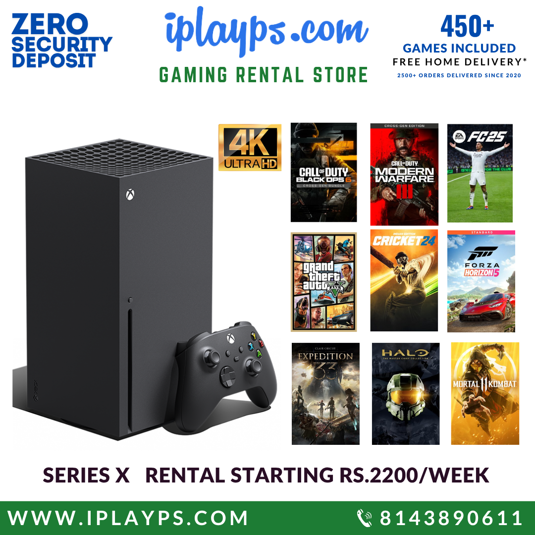 XBOX SERIES X FOR RENTAL WITH 1 JOYSTICK & GAMES