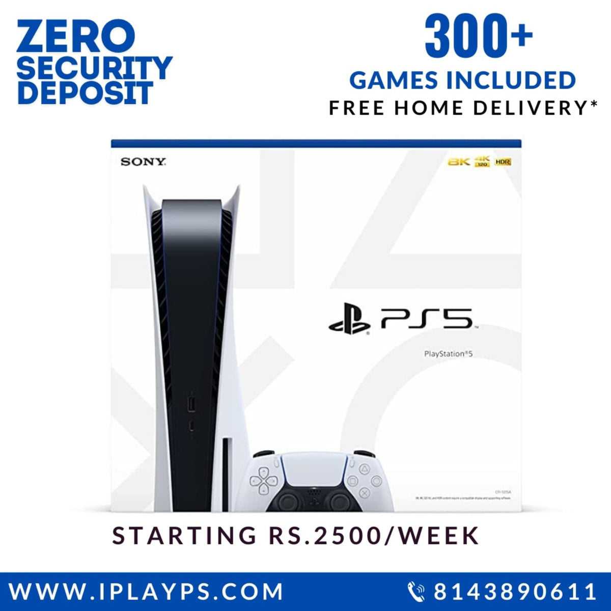Logo Rent Ps5 PS5 for Rental with 1 Controller & 450+ Games – iplayps.com